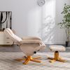 SVITA Charles Relaxsessel Hocker Sessel Beige Fernsehsessel Drehsessel Polyester Holz Bild 4