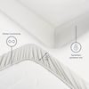 Blumtal® Spannbettlaken 105x190 cm 2er Pack - Bettlaken 105x190 Spannbettlaken aus Microfaser - Spannbetttuch 105x190 im 2er Set - Spannbettuch 105x190 - Leintuch 105x190 - Moonlight Grey - Grau Bild 3