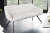 riess-ambiente Sitzbank PAPILLON 165cm champagner beige - Stoff, Metall-Füße, mit Armlehne (Einzelartikel, 1-St), gepolsterte Bank mit Rückenlehne – ideal für Esstisch, Küche & Flur Bild 2
