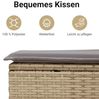 vidaXL 9-tlg. Garten-Sofagarnitur mit Kissen Beige Poly Rattan 3219079 Bild 5