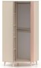 Lomadox Eckschrank MODICA-131 in sandbeige mit rosa, fühlbare Struktur, Softlcose, 2-türig Bild 5