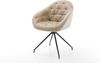 Drehstuhl Gaio-Flex Kreuzgestell konisch Schwarz Vintage Beige Bild 2