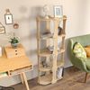 Stylish Oak Bookshelf, 57.6 cm W x 137.5 cm H x 27 cm D | 100% Melamine Coated Particle Board, 8 mm Thick | Perfect for Modern Home & Office Decor Bild 3