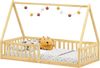IDIMEX Kinderbett NICOLAS, Kinderbett in Hausform, Bodenbett montessori massivholz kinderzimmer Bild 4