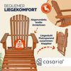 Casaria® Sonnenliege Holz Wetterfest Klappbar 160kg Belastbarkeit Fußstütze Armlehnen Garten Balkon Terrasse Holzstuhl Liege Ergonomisch Adirondack Bild 5