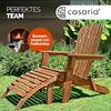 Casaria® Sonnenliege Holz Wetterfest Klappbar 160kg Belastbarkeit Fußstütze Armlehnen Garten Balkon Terrasse Holzstuhl Liege Ergonomisch Adirondack Bild 4