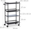 Relaxdays Rollregal schmal mit 4 Ablagen Bild 5