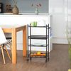 Relaxdays Rollregal schmal mit 4 Ablagen Bild 3