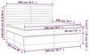 vidaXL Boxspringbett mit Matratze Hellgrau 200x200 cm Stoff, Härtegrad: H2 [3141881] Bild 3