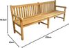 XXL Premium Teak Gartenbank Sitzbank Holzbank Teakbank Parkbank nachhaltig 220cm Bild 2