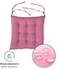 Komfortec Stuhlkissen 2er Set 40x40 cm Stuhlkissen mit Bändern, 100% Baumwolle, 200 g/m², Wasserabweisend Dekokissen, Sitzauflage für Innen- & Außenbereich Bild 4