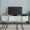 Dmora TV-Möbel Aljanah 180 x 29,6 x 50h cm Weiß EIN Regal Bild 4