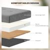 HOMCOM Sitzbank mit Stauraum, faltbar, mit Samtoptik, Sitztruhe (Truhenbank, 1-St, Polsterbank), für Flur Schlafzimmer Wohnzimmer, 76 x 38 x 38 cm Grau Bild 5