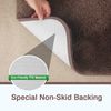 FCSDETAIL rutschfeste, Hochflor Badteppiche 70X120 cm, Maschinenwaschbare Badematte, Badvorleger mit Wasserabsorbierenden, Weichen Mikrofasern für Badewanne, Dusche und Badezimmer (Dunkelbraun) Bild 5