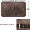 FCSDETAIL rutschfeste, Hochflor Badteppiche 70X120 cm, Maschinenwaschbare Badematte, Badvorleger mit Wasserabsorbierenden, Weichen Mikrofasern für Badewanne, Dusche und Badezimmer (Dunkelbraun) Bild 3