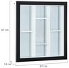 Dmora Wandbücherregal mit Staufächern, aus schwarzem und weißem Laminat, 67 x 13,7 x 67 cm Bild 3
