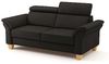 CAVADORE Echtleder 3er-Sofa Ammerland / Landhaus-Sofa mit Federkern + Kopfteilverstellung / 186 x 84 x 93 / Leder Dunkelbraun Bild 4