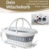 LS-LebenStil Wäschekorb XL Flexibler Wäschekorb 25L 58x38x28cm faltbar mit Griff Faltkorb (Henkel klappbar stabiler Boden tragbarer flexibler Faltkorb Faltwanne Wäschewanne Einkaufskorb zusammenklappbarer Picknickkorb Camping, 1 St, TRT Kunststoff - fl... Bild 2
