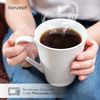 KONZEPT Becher Kaffeebecher aus Porzellan, 280 ml Set 6er Teetassen in Weiß, Kaffee-Tassen zum Bemalen Bild 3