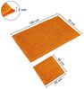 WohnDirect Badematten Set 2 teilig Orange • WC Vorleger (45x45 cm), Badematte (70x120 cm) • rutschfest waschbar Badezimmerteppich OHNE WC-Ausschnitt Bild 2