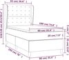 vidaXL Boxspringbett mit Matratze Blau 90x190 cm Stoff 3128811 Bild 3