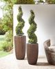 Set mit 2 Blumentöpfen CEDRUS PE Rattan 37 45 cm Braun Bild 2