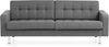 Traumnacht Sofa Laval, 3-Sitzer Couch mit Stoffbezug und Metallfüßen, produziert nach deutschem Qualitätsstandard, grau, 204 x 92 x 65 cm Bild 3