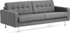 Traumnacht Sofa Laval, 3-Sitzer Couch mit Stoffbezug und Metallfüßen, produziert nach deutschem Qualitätsstandard, grau, 204 x 92 x 65 cm Bild 4