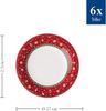 Villeroy & Boch Toy's Delight Speiseteller ø 26,8 cm Rot 6er Set Bild 2