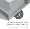 Bettwaesche-mit-Stil Mako-Satin Spannbettlaken grau 120x200cm Höhe 5-10cm Bild 3
