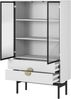 Selsey 'Stoon' Vitrine mit 2 Regalböden und 2 Schubladen, weiß, ca. 150 x 85 x 41 cm Bild 5