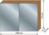 Spiegelschrank Badspiegel Badezimmer Spiegel City 100cm braun Eiche ohne LED Beleuchtung Bild 3