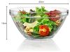 Bormioli Rocco Schale Bormioli Rocco Pompei Salatschale 23cm – Gehärtetes Glas, Stapelbar, Glas Bild 3