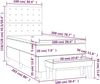 vidaXL Boxspringbett mit Matratze Dunkelgrau 100x200 cm Stoff 3137454 Bild 3