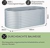 blumfeldt Blumentopf High Grow Hochbeet Metall, Hochbeet Metall Balkon Pflanzkasten Pflanzkübel Blumenkasten Bild 5