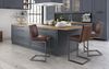 Julian Bowen 2er-Set Brooklyn Barhocker, Braun Bild 2