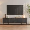 Fernsehschrank Nand 180x35x51 cm Schwarz [en. casa] Bild 2