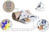 Medi Partners Krabbeldecke 100% Baumwolle 75x100 cm doppelseitig multifunktional Minky Kuscheldecke für Kinderwagen weich flauschig (Boho Animals mit beige Minky) Bild 5