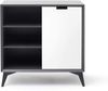 Highboard Netanja - Grau / Weiß lackiert Bild 1