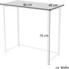 SVITA Schreibtisch Klappbar Schmal Platzsparend Mehrzweck-Computertisch 80 x 40 x 76 cm Weiß Bild 3