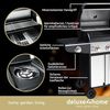 Grillwagen mit Deckel - Gasgrill, Stahl Schwarz, 131 x 110 x 54 cm Bild 4
