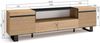 Skraut Home | TV-Schrank, Lowboard | für Wohnzimmer und Esszimmer | 200 x 57 x 35 cm | Für TV-Geräte bis zu 80" | Industriedesign | Moderner Stil | Eiche Bild 5