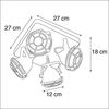 Qazqa LED Aufbaustrahler Gina, ohne Leuchtmittel, GU10, Rostbraun, Industrie, Stahl, 4-flammig Bild 4