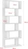 Bücherregal Borrby 192x80x24 cm Weiß en. casa Bild 3