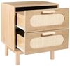 Nachttisch mit 2 Schubladen COSTELLO Hellbraun Bild 4
