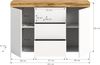 xonox. home Wohnen Sugar X8AK6T01 Sideboard Kommode Schrank elegant in Weiß Melamin mit 2 Türen und 4 Fächer, ca. B/H/T: 125 x 80 x 37 cm Bild 3