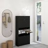 Dmora - Schuhschrank Apolline, Schuhregal, Mehrzweck-Eingangsgarderobe, Möbel für Schuhe, 70x24 h140 cm, Schwarz Bild 5