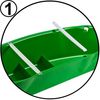 \"Buri Premium Sandkasten aus Kunststoff in verschiedenen Farben 150 x 150 x 20 cm Made in Germany rot/blau\" Bild 5