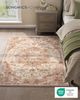 Songmics HOME Teppich, 120x170 cm, Wohnzimmerteppich, Rutschfester Teppich, traditioneller Vintage-Stil, maschinenwaschbar, Cappuccinobeige Bild 2