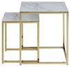 Satztische, Beistelltische im 2er-Set ALISMA, Marmor/Gold Bild 4